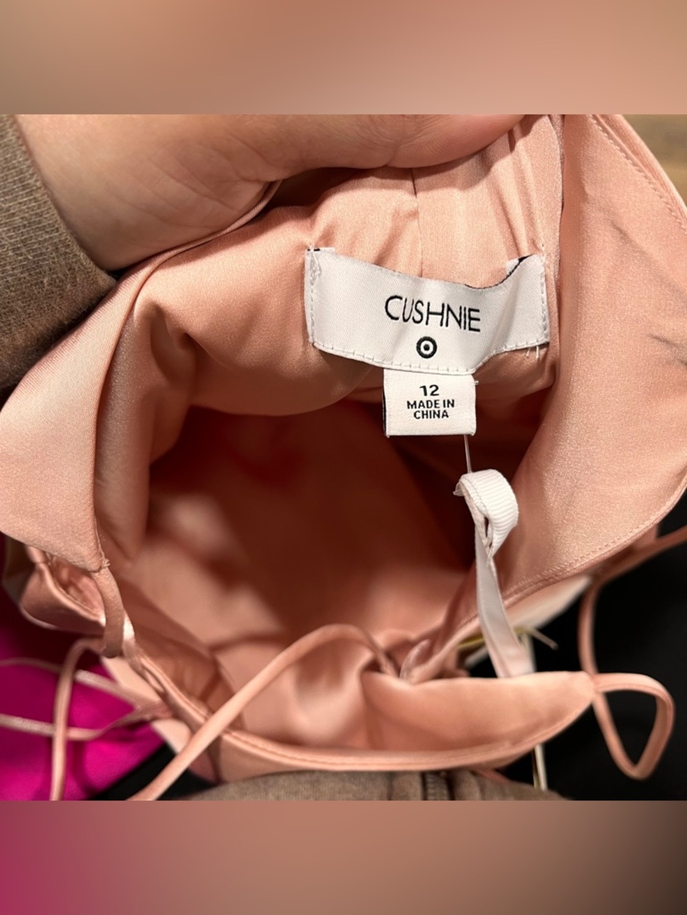 NWT Cushnie x Target Pleated Dress Pink Red 12 - Picture 5 of 7